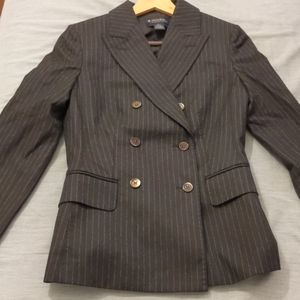Brooks brothers size 6 wool blazer gray stripe